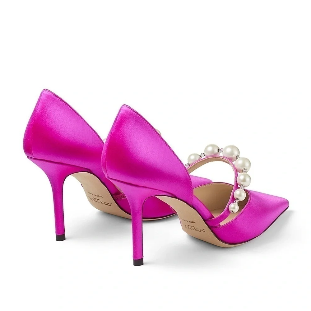 JIMMY CHOO Aurelie Satin Pumps - Picture 3 of 10